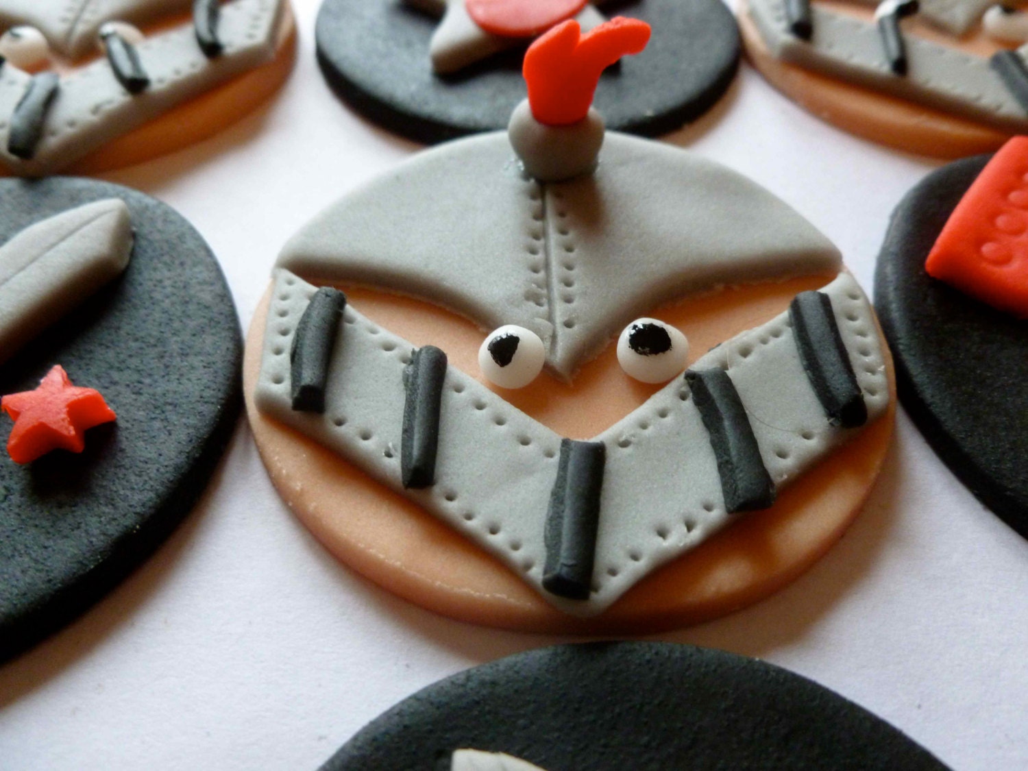 Edible Fondant Knights and Swords Cupcake Toppers Great for Etsy UK