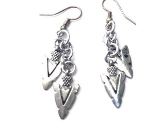 Arrowhead Earrings, Cool Trendy Earrings, Arrow Earrings