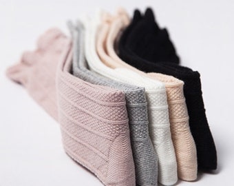 Neutral colored knee high, baby socks, baby knee high socks, Petal top Hand dyed knee high socks, toddler girls knee high socks, cotton