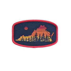 Virginia Sunset Patch Camping Forest State Park Badge