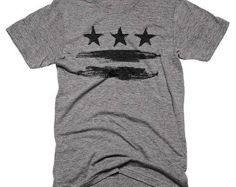 Washington DC FLAG Shirt - Painted DC flag T-shirt