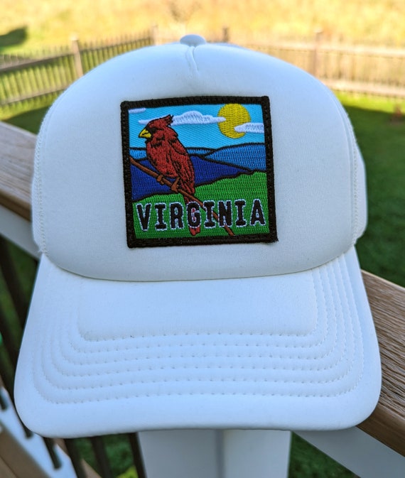 Virginia Cardinal Polyester Blend Hat Patch Trucker Cap - Foam Baseball Cardinal Recycled Etsy