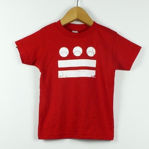 DC Baseball Flag T-shirt - Kid&#39;s Size Washington DC Flag Shirt