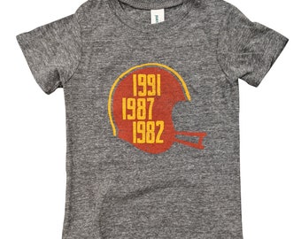 Washington DC Glory Years Football Shirt - Toddler Shirt - Grey