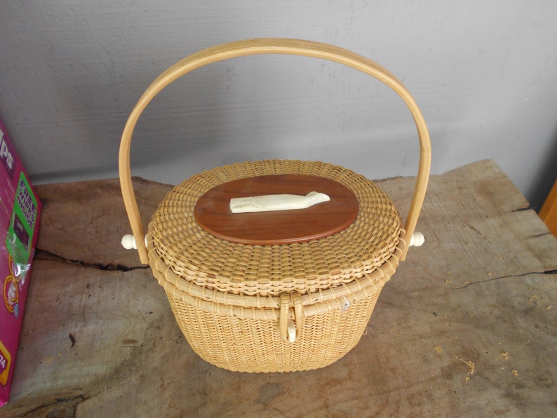 Nantucket Whale adorned embellished Friendship Basket Etsy