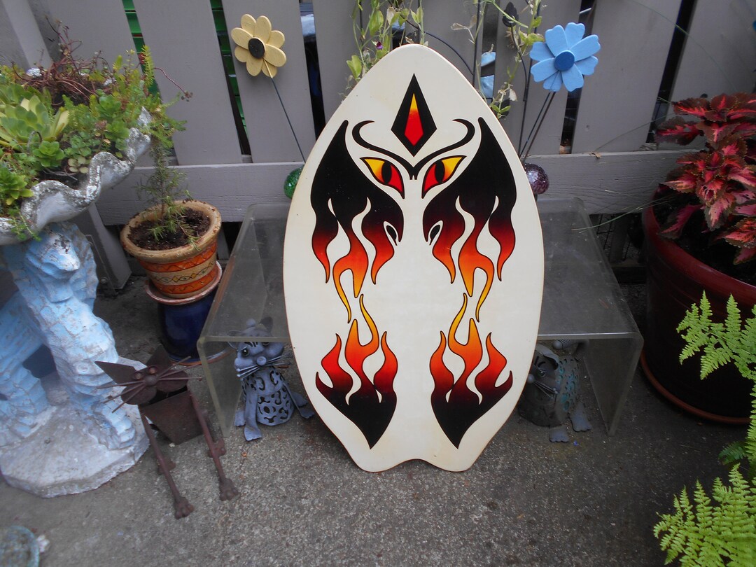 Preowned37 Inch Tribal SURF Skim Board Boogie Board Wooden Etsy