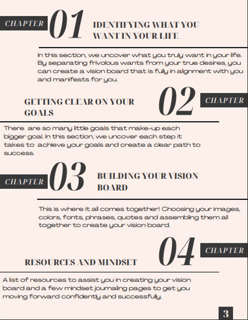 Numeric Vision Board Vision Board Workbook: Manifesting in the New Year - Etsy