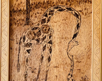 Süße Giraffenmutter