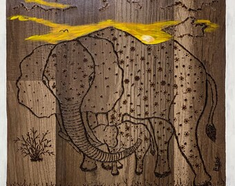 Süße Elefantenmutter