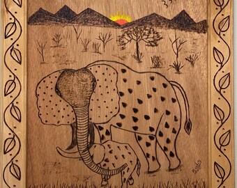 Süße Elefantenmutter