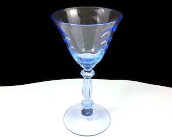 Vintage Cordial Glass in Moonlight Blue Caprice by Cambridge Glass, Liquor Cocktail Glass, Vintage Art Deco Wedding Toast Goblet