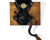 Antique Coffee Grinder by Peck, Stow Wilcox circa 1800s, Wall Mount Side Grinder Vintage Rustic Primitive Kitchen Decor