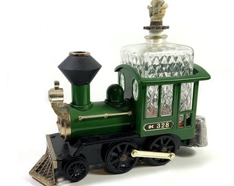 Steam Engine Locomotive Train Wine Glass Oval Charm Drink Marker 