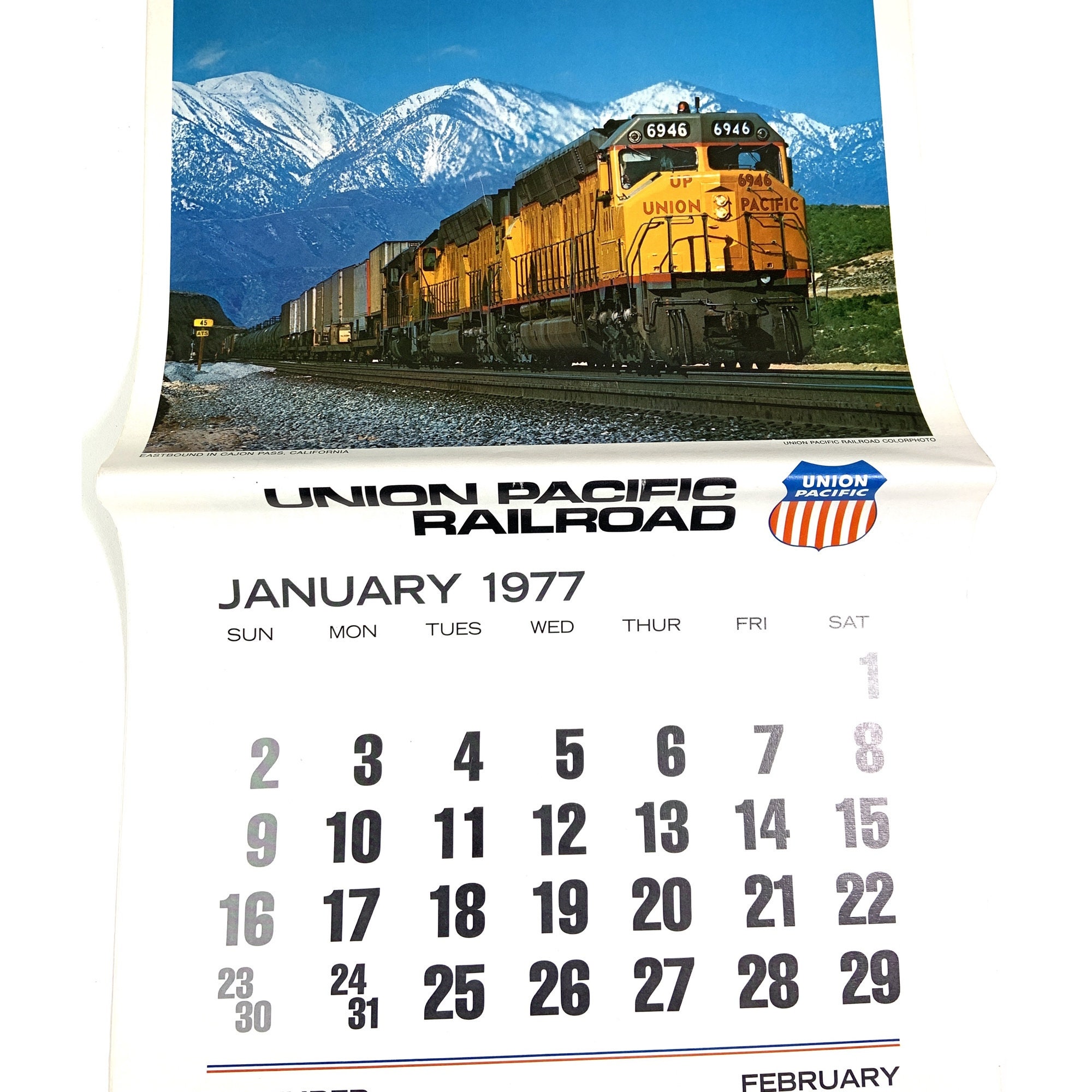 Vintage Railroad Calendar for Union Pacific Western Southern Etsy