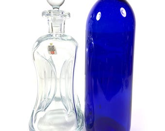 Vintage Holmegaard Kluk Kluk Decanter with Box: 1960s Liquor Bottle