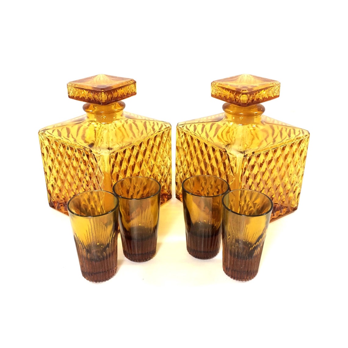 Vintage Hidden Decanter Bar Set with Book Holder Etsy