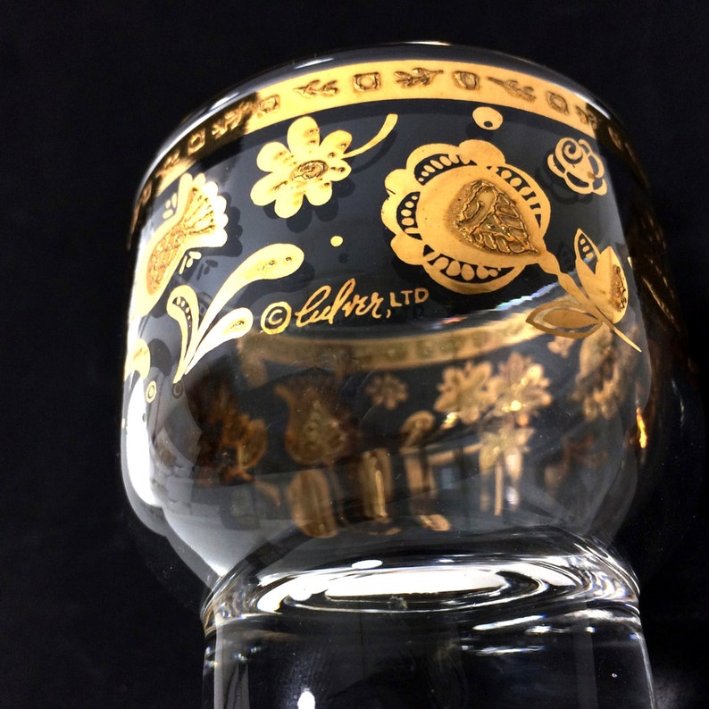 Vintage Culver Gold Punch Bowl Set with 12 Cups Ladle & Brass Etsy