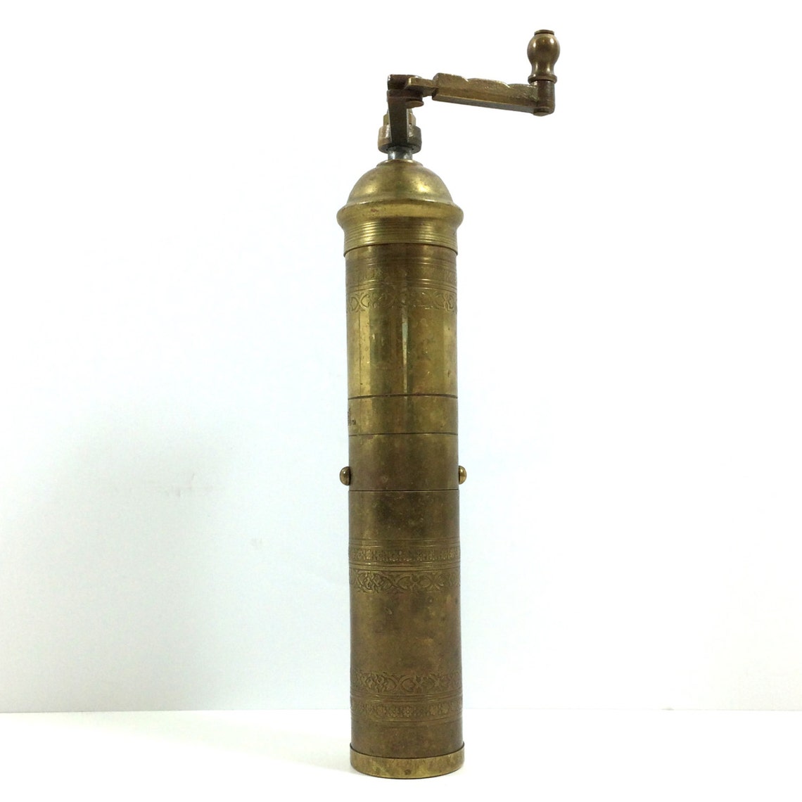 Vintage 10 Brass Pepper Mill Grinder with Frugal Gourmet Etsy