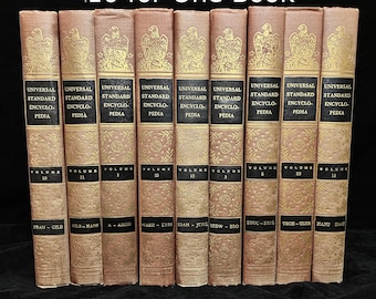1950s Encyclopedia: Funk & Wagnalls, Vintage Home Office Decor