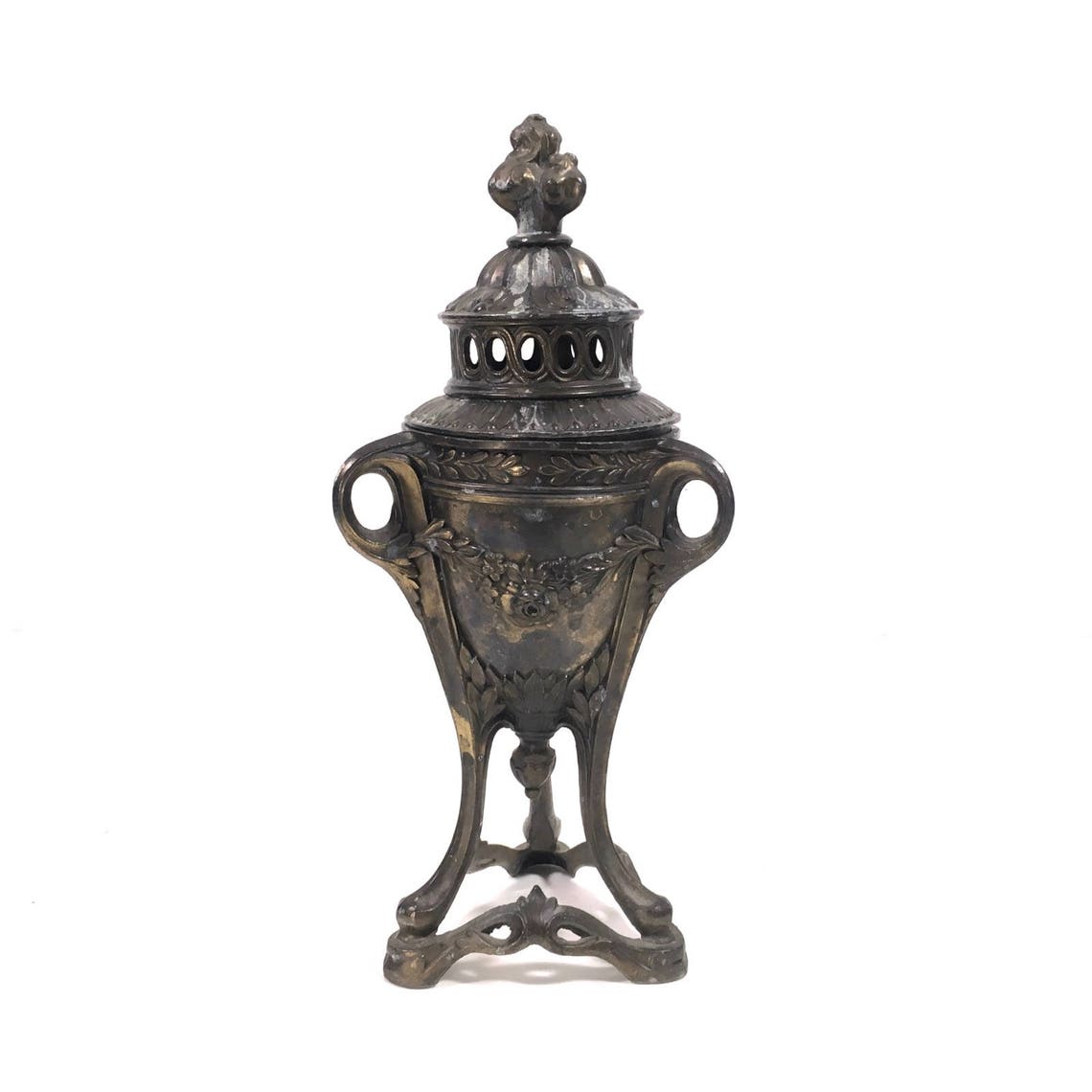 Antique Art Deco Incense Burner with Footed Pedestal Base Etsy