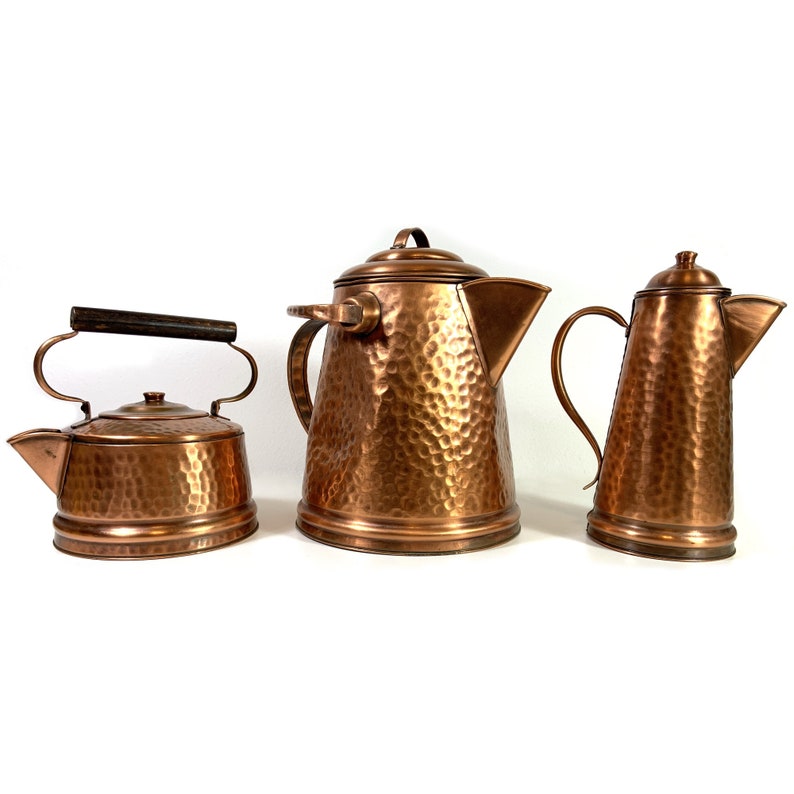 1970s Vintage Copper Teapot by Gregorian Copper Retro Country Etsy