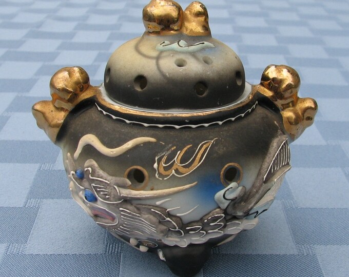 Small Vintage Moriage Dragonware Incense Burner, Made in Japan Etsy