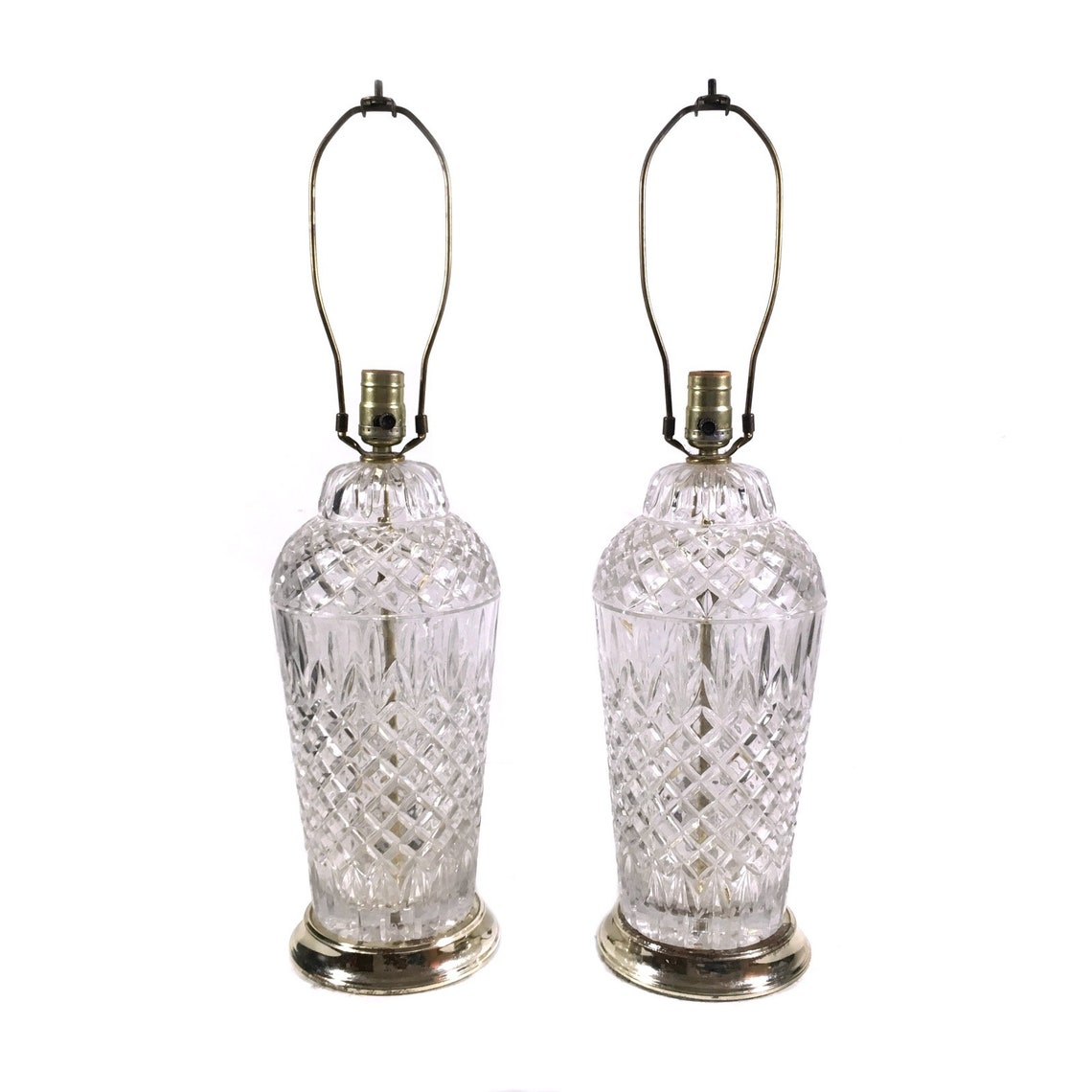 1960s Crystal Table Lamp Vintage 24 Lead Crystal with Etsy