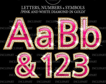 Pink Diamond Letters Png - Etsy