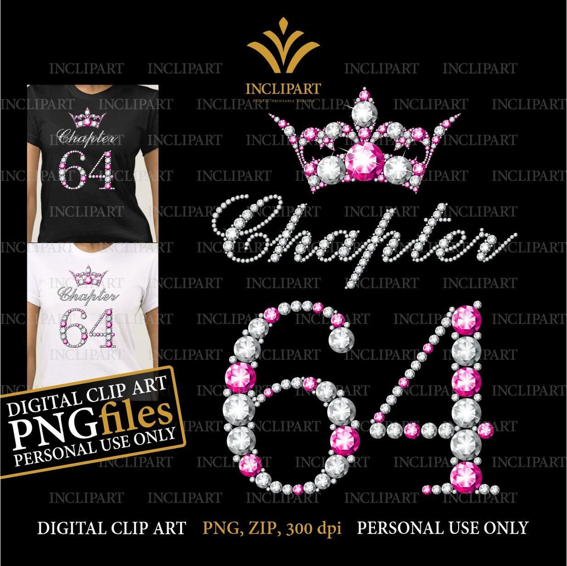 64th Birthday Chapter 64 Digital Clipart PNG File Format Etsy