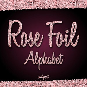 Rose Gold Folie Alphabet Clipart. Zerknitterte Goldfolie Buchstaben, zahlen, Symbole ClipArts. Sofortiger digitaler Download. PNG-Format. Geschäftliche Nutzung.