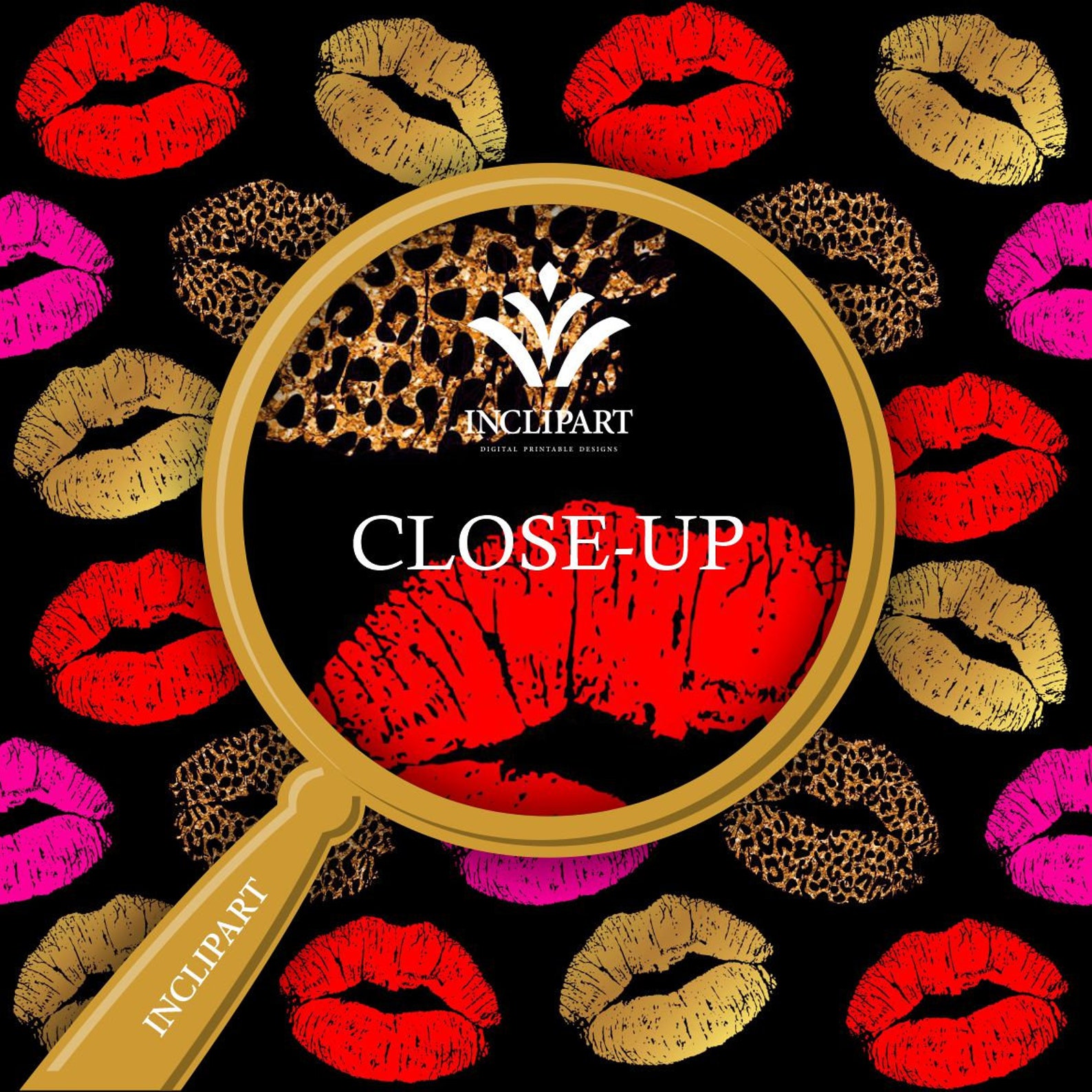 Lips kiss print seamless digital paper. Set of 18 JPG kiss | Etsy