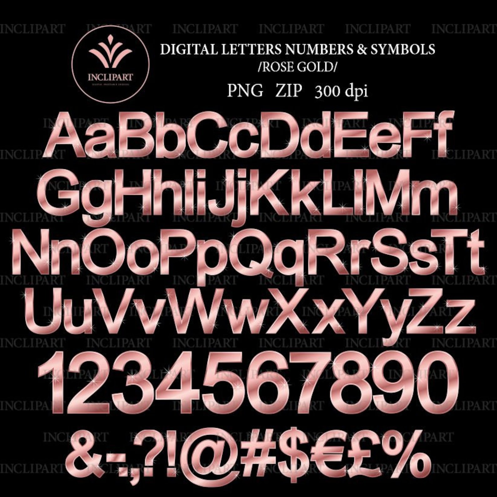 Rose Gold Letters R Printable Rose Gold Letters and Numbers Digital Clipart PNG File Format. Alphabet ...