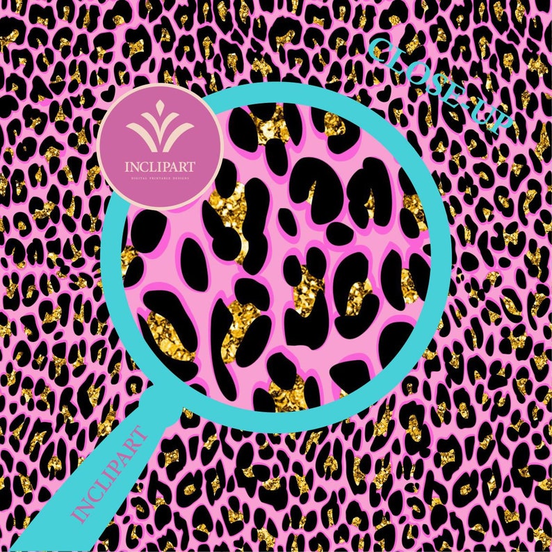 Leopard Printable cheetah print seamless digital paper Set of 18 JPG animal print backgrounds Business use. JPG Instant download