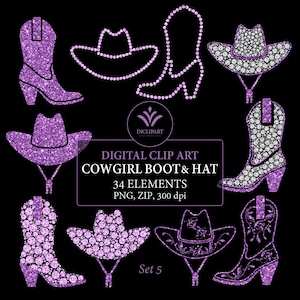 CowGirl Boot Clipart PNG-Format. Cowboy Hut Clipart. "Digitalen Diamanten "" Western"" Clipart." Hochzeit Clipart. Sofortiger Download. Gewerblicher Gebrauch