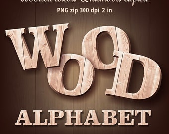 Alphabet Wood Clip Art Watercolor Clipart Cards Download Free ...