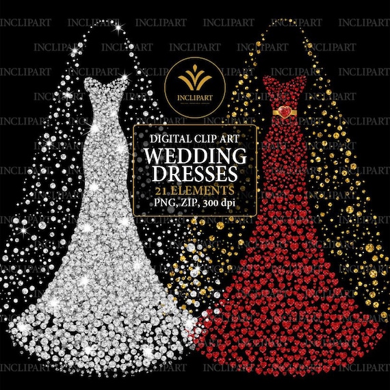 wedding dress clipart