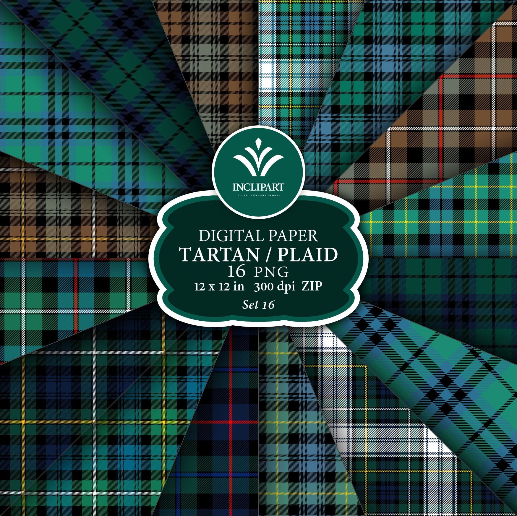 Brown Green Tartan 