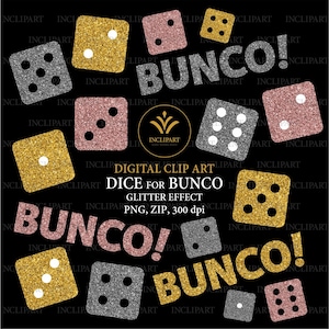 Würfel, Bunco digitale Clipart PNG Dateiformat. Glitzer Silber, Gold, Rosegold Würfel digitale Clip Art. Sofortiger digitaler Download. Geschäftliche Nutzung.