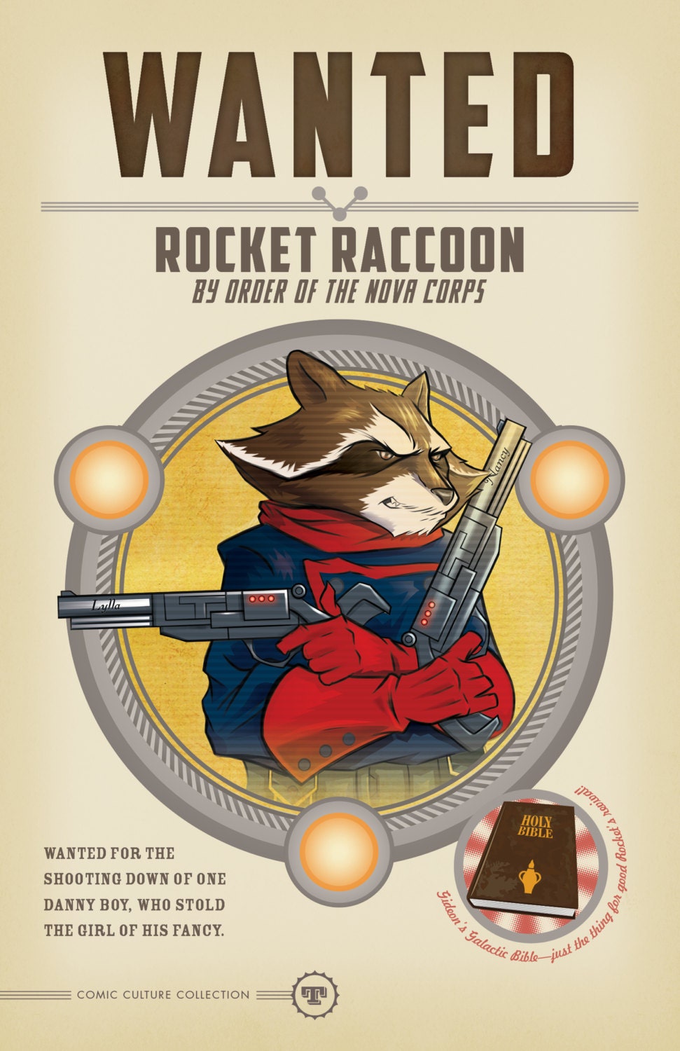WANTED Rocket Racoon Etsy