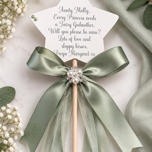 Will You Be My Godmother Gift | Godmother Proposal | Godparent Proposal Gift | Personalised Godmother Wand | Fairy Godmother Gift afbeelding 2