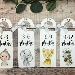 Safari Animals Baby Clothes Dividers Wardrobe Organisation - Etsy