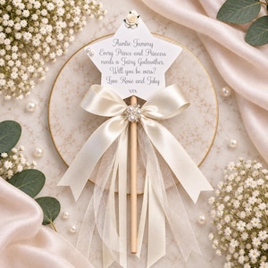 Will You Be My Godmother Gift | Godmother Proposal | Godparent Proposal Gift | Personalised Godmother Wand | Fairy Godmother Gift afbeelding 1