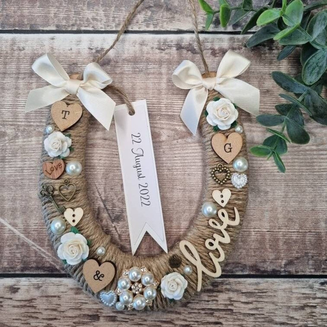 Personalised Wedding Horseshoe Lucky Horseshoe Gift Etsy