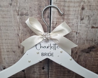 Personalised Bride Hanger, Wedding Hanger, Bridal Dress Hanger,Bridal Shower Gifts, Bridesmaid gifts