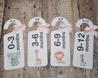 Baby Clothes Dividers, Zoo theme Wardrobe Dividers