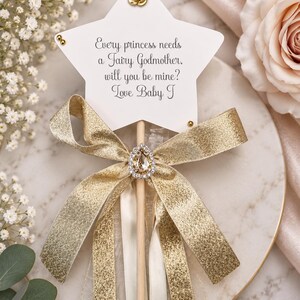 Will You Be My Godmother Gift | Godmother Proposal | Godparent Proposal Gift | Personalised Godmother Wand | Fairy Godmother Gift afbeelding 10