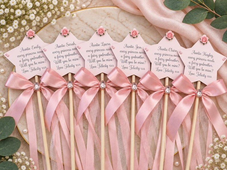 Will You Be My Godmother Gift | Godmother Proposal | Godparent Proposal Gift | Personalised Godmother Wand | Fairy Godmother Gift afbeelding 13