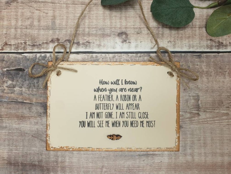 Memorial Plaque Memorial Keepsake Memorial Wall Hanging Etsy UK