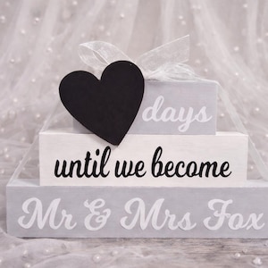 Wedding Countdown - Countdown Blocks - Engagement Gift - Gift For Engagement