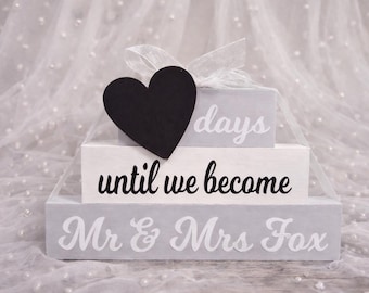 Wedding Countdown - Countdown Blocks - Engagement Gift - Gift For Engagement
